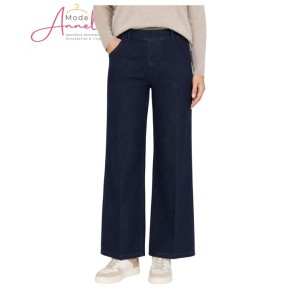 Anna Montana broek 1045 Mila wide flexi Milano - Dark blue Anna Montana broek 1045 Mila wide flexi Milano - Dark blue